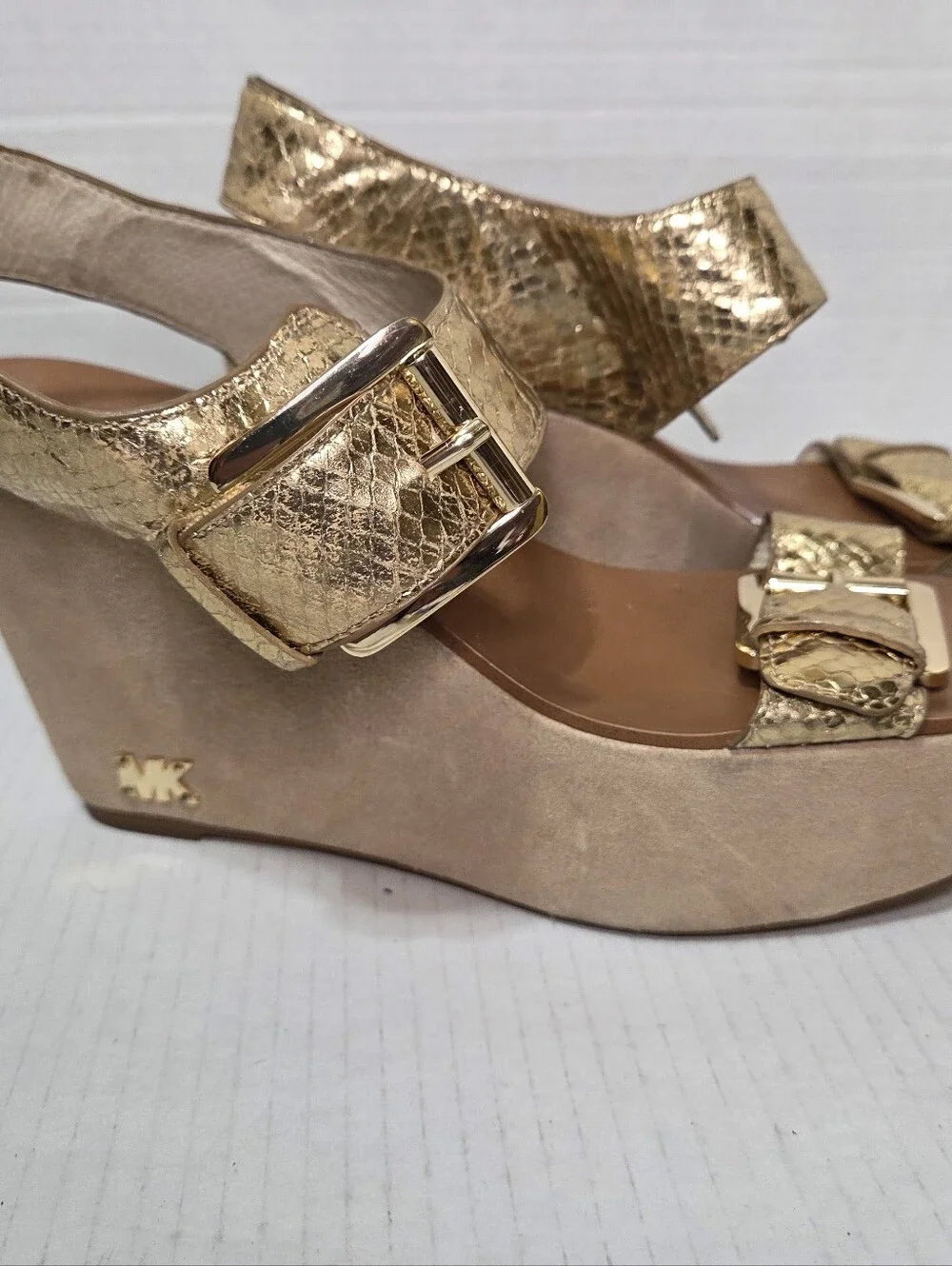 Michael Kors Warren Platform Wedge Sandals Heels